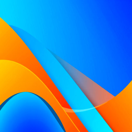 Abstract background with orange and blue layers. Vector illustration for your designの写真素材