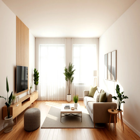 Interior of modern living room. 3d render. Living room.の写真素材