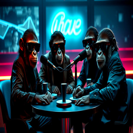 Group of activists playing in a scene. 3D Renderingの写真素材