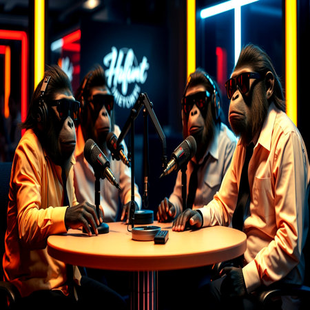 Group of young people playing a video game in the night club.の写真素材