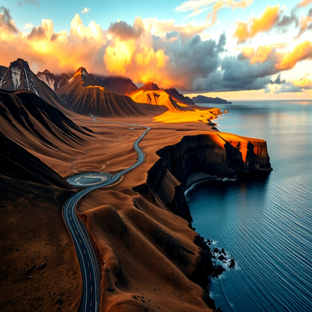 Mountain and lake. 3D illustration.の写真素材