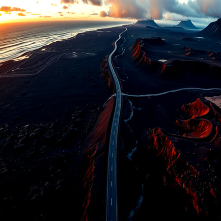 Beautiful volcanic landscape.の写真素材