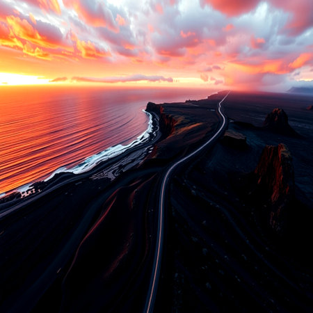 Beautiful seascape. Sunset over the sea.