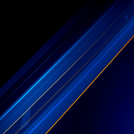 Abstract blue background with lines and space for text. Vector illustration.の写真素材