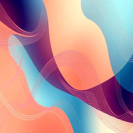 Colorful abstract background with waves and lines. Vector illustration for your design