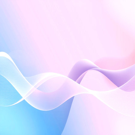 abstract background with smooth lines in pink and blue colors, illustrationの写真素材