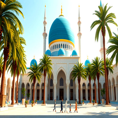 Sheikh Zayed Grand Mosque in Abu Dhabi, United Arab Emirates. It is the largest mosque in UAE.