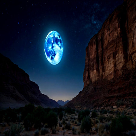 Full moon over Capitol Reef National Park in United States of America.の写真素材