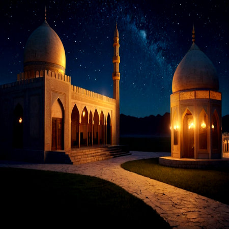 Sheikh Zayed Grand Mosque at night, Abu Dhabi, United Arab Emiratesの写真素材