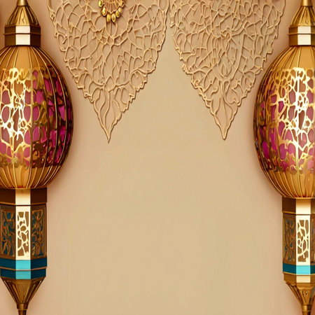 Arabic lanterns for Ramadan Kareem. 3d illustration.