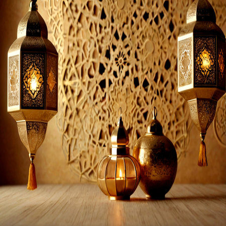 Decorative Arabic lanterns for Ramadan Kareem (Happy Ramadan)