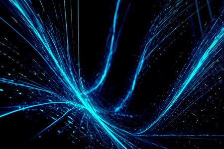 Abstract blue background. Fractal art. 3D rendering. Computer generated graphics.