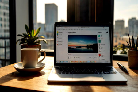 Apple Computers website on MacBook Pro Retina in a creative office environment. MacBook Retina...