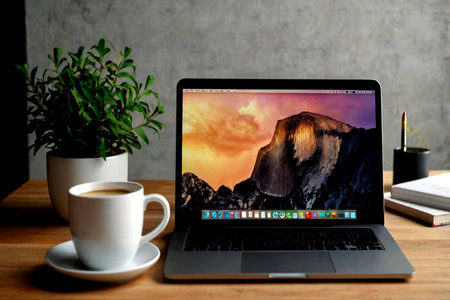 MacBook Pro Retina in modern office environment. MacBook Retina Retina was created and developed by...