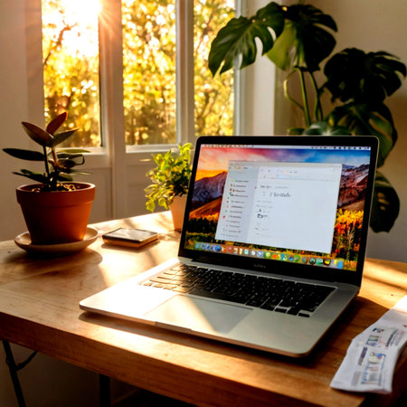 MacBook Pro Retina in home office environment.