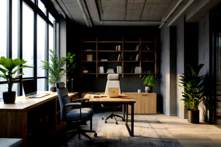 Interior of a modern office, 3d render, 3d illustration
