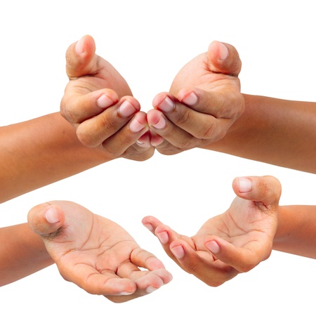 collection of Male hands as if holding somethingの写真素材