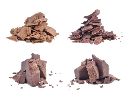 chocolates isolated on white backgroundの写真素材