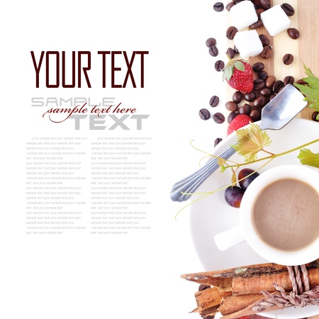 Coffee Break Menu ( With fruit, & sample text )の写真素材