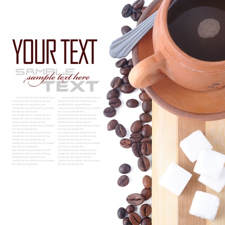 Coffee Break Menu ( With coffee cup, sample text )の写真素材