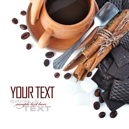 Coffee Break Menu ( With coffee cups, sample text )の写真素材