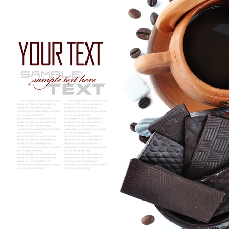 Coffee Break Menu ( With coffee cups, sample text )の写真素材