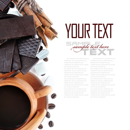 Coffee Break Menu ( With coffee cups, sample text )の写真素材