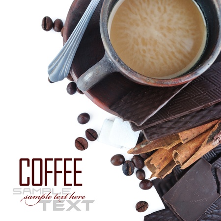 Coffee Break Menu ( With coffee ingredient, sample text )の写真素材