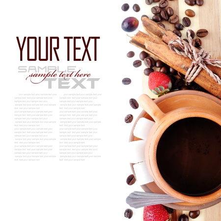 Coffee Break Menu ( With fruit, sample text )の写真素材