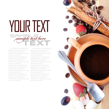 Coffee Break Menu ( With fruit, sample text )の写真素材