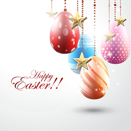 easter eggs backgroundのイラスト素材