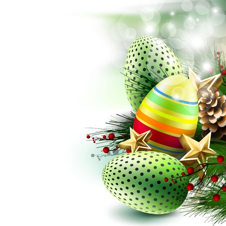 easter eggs backgroundのイラスト素材