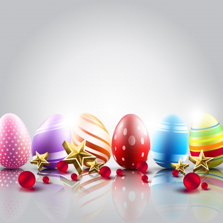 easter eggs backgroundのイラスト素材