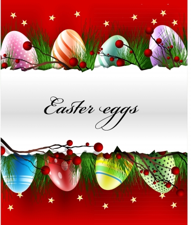 easter eggs backgroundのイラスト素材