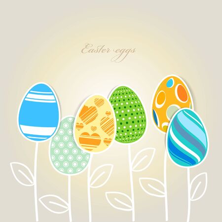 easter eggs backgroundのイラスト素材