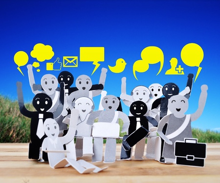 smile human for symbol of social network の写真素材