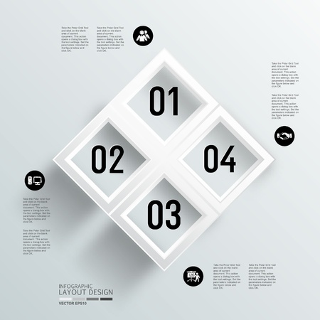 Modern business design template  Can be used for vector eps10 design, work flow layout, diagram, number options, step up options, web design, banner template, info graphicのイラスト素材