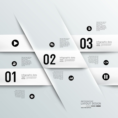 Modern business design template  Can be used for vector eps10 design, work flow layout, diagram, number options, step up options, web design, banner template, info graphicのイラスト素材
