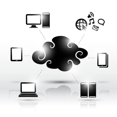Cloud computingのイラスト素材