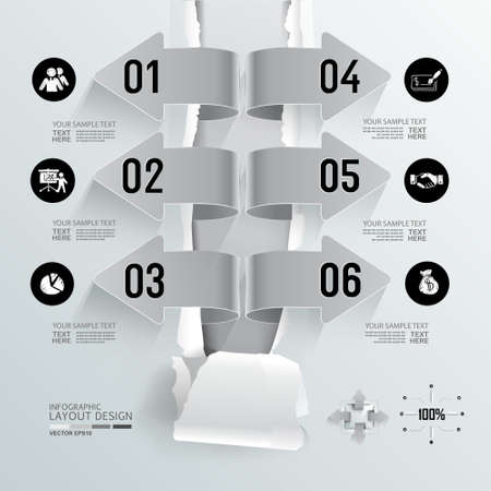 Modern business design template, infographic, website のイラスト素材
