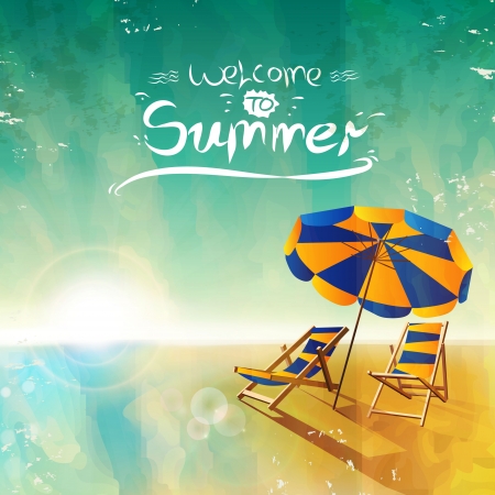 Vintage seaside background  can be a summer background のイラスト素材
