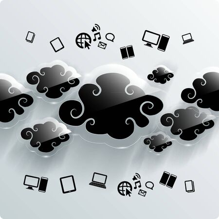 Cloud computing for infographic のイラスト素材