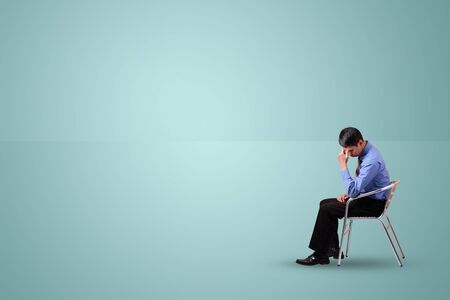 Business man sit and thinking の写真素材