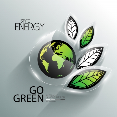 Infographic for nature and go green のイラスト素材