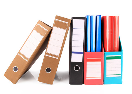 Document folders isolated on white