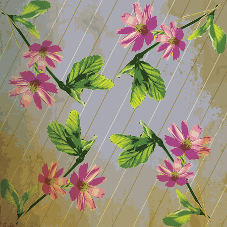 Beautiful seamless floral pattern, flower vector illustrationのイラスト素材