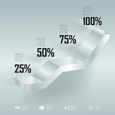 Modern business design template  can be used for business design, work flow layout, diagram, number options, step up options, web design, banner template, infographicのイラスト素材
