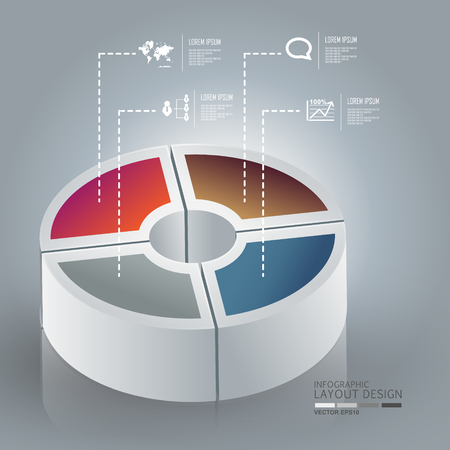 Modern business design template  can be used for business design, work flow layout, diagram, number options, step up options, web design, banner template, infographicのイラスト素材