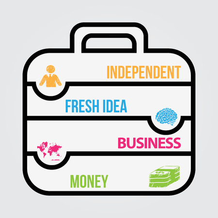 flat design for business planのイラスト素材