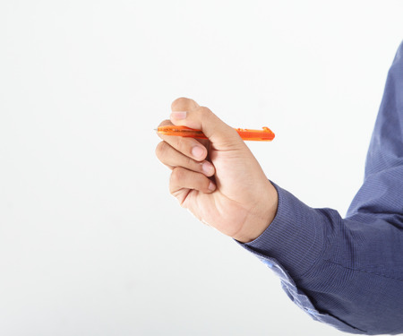 a business hand gesture show a typingの写真素材